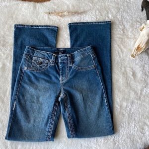 Fade To Blue Modern Flare Blue Jeans XS